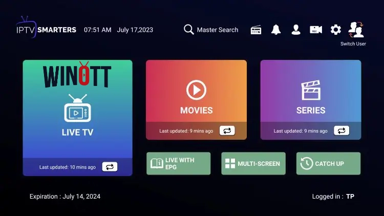 IPTV Smarters Pro stream