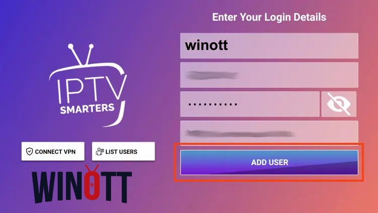IPTV Smarters Pro xtream login