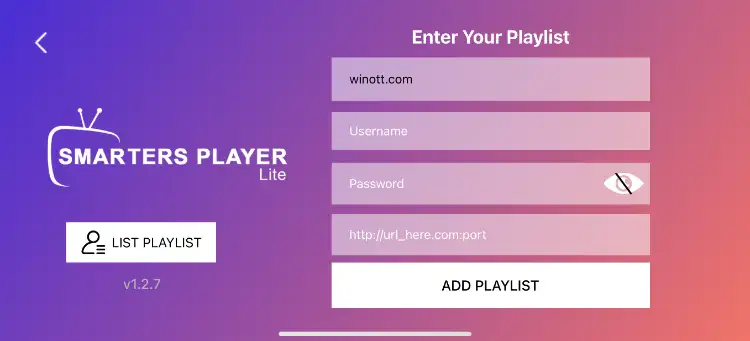 smarters player lite login